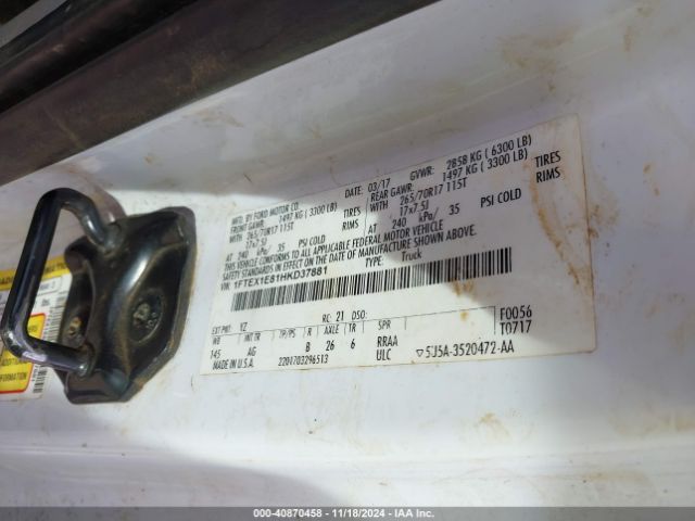 1FTEX1E81HKD37881 Ford F-150 Xl