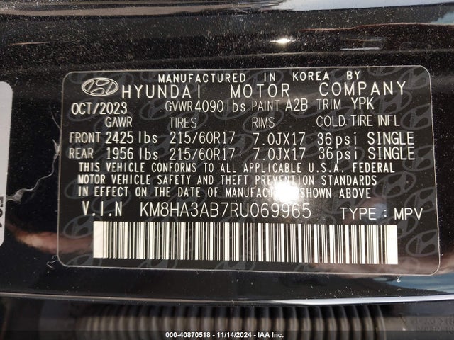 Hyundai Kona Se 2024 KM8HA3AB7RU069965 Image 9
