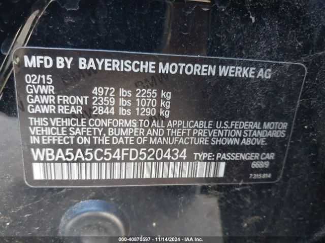 WBA5A5C54FD520434 BMW 528 I