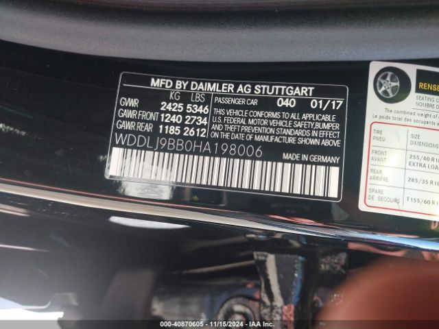 2017 MERCEDES-BENZ CLS 550 WDDLJ9BB0HA198006 Photo 8