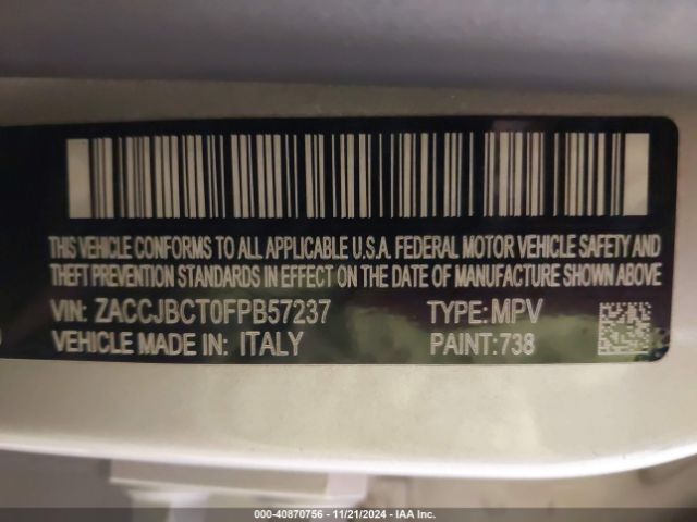 ZACCJBCT0FPB57237 Jeep Renegade Trailhawk