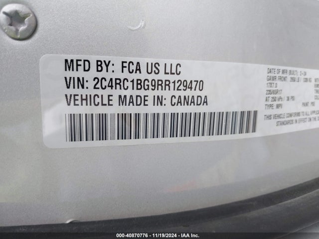 Chrysler Pacifica Touring L 2024 2C4RC1BG9RR129470 Image 9