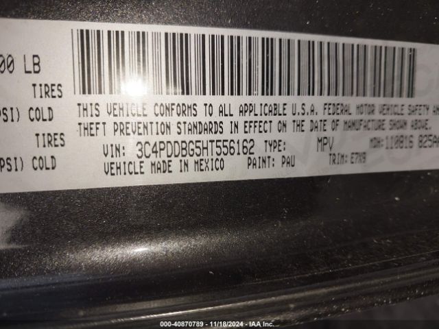 3C4PDDBG5HT556162 Dodge Journey Sxt Awd