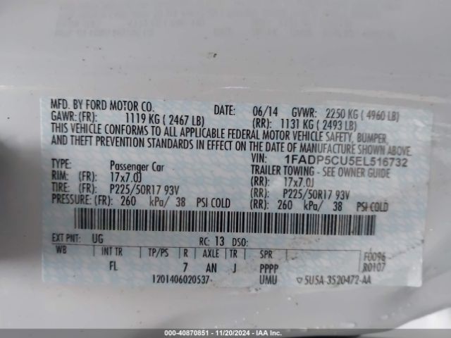 1FADP5CU5EL516732 Ford C-max Energi Sel