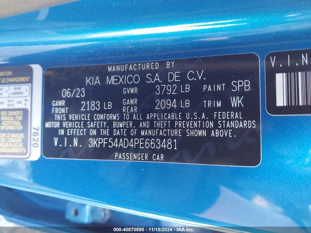 KIA Forte Gt-line 2023 3KPF54AD4PE663481 Image 9