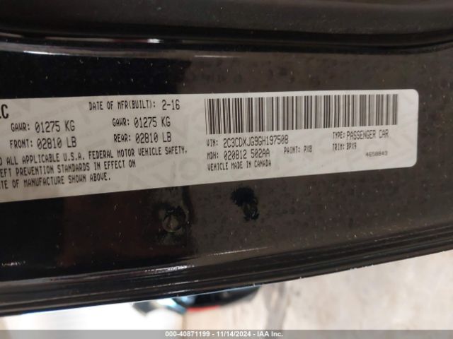 2C3CDXJG9GH197508 Dodge Charger Sxt