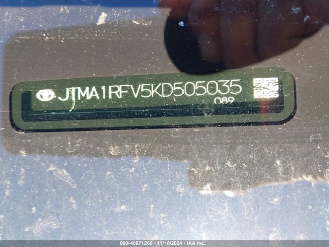 JTMA1RFV5KD505035 Toyota Rav4 Xle Premium