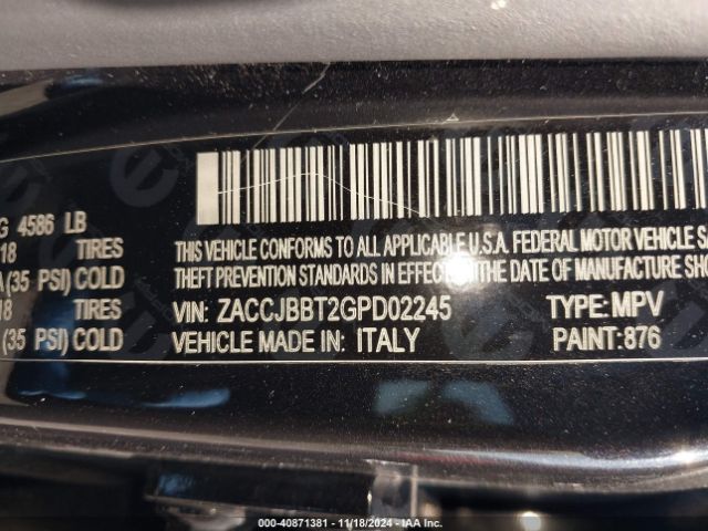 ZACCJBBT2GPD02245 Jeep Renegade Justice