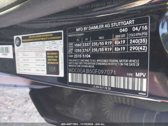 WDC0G4JB5GF097071 Mercedes-Benz GLC 300
