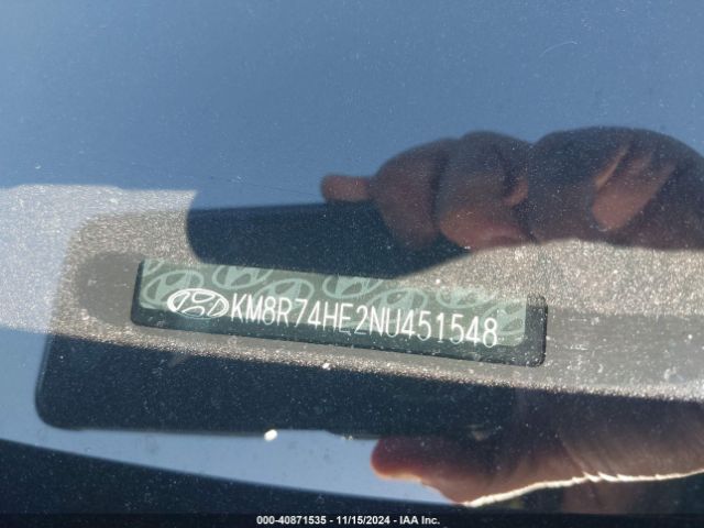 KM8R74HE2NU451548 Hyundai Palisade Calligraphy