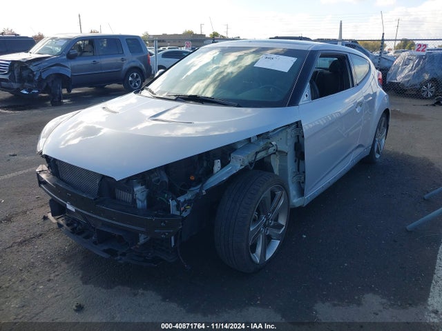 Hyundai Veloster Turbo W/black 2014 KMHTC6AE3EU198375 Image 2