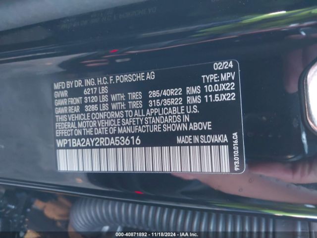 WP1BA2AY2RDA53616 Porsche Cayenne Coupe