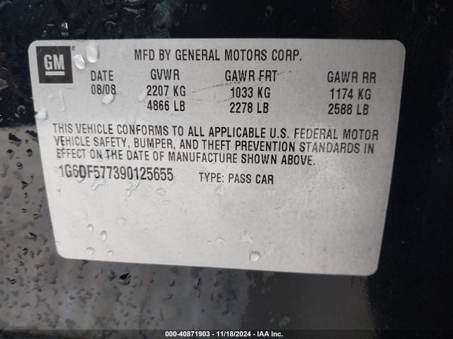 2009 CADILLAC CTS 1G6DF577390125655 Photo 8
