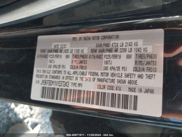 JM3KFBDM1N1537243 Mazda Cx-5 2.5 S Premium
