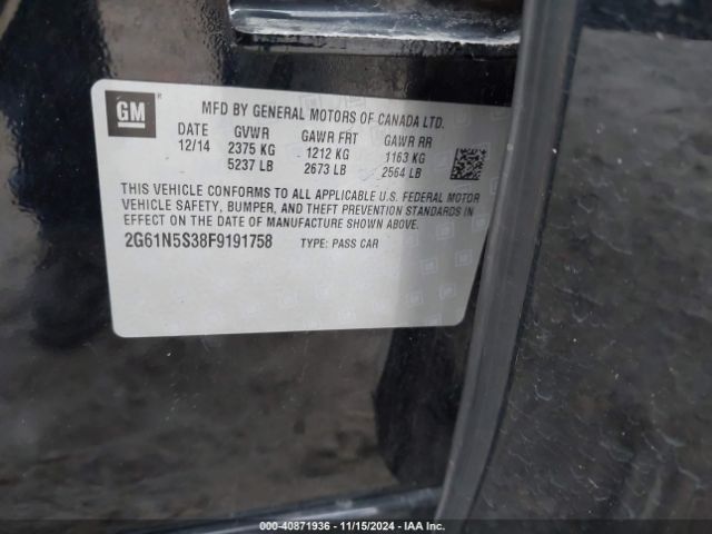 2G61N5S38F9191758 Cadillac XTS LUXURY