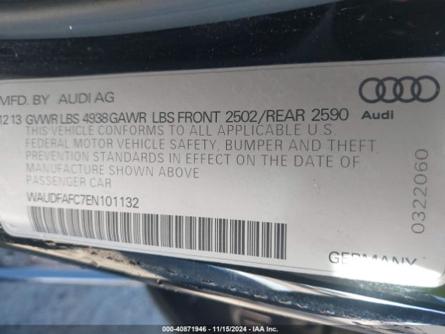 WAUDFAFC7EN101132 Audi A6 2.0t Premium