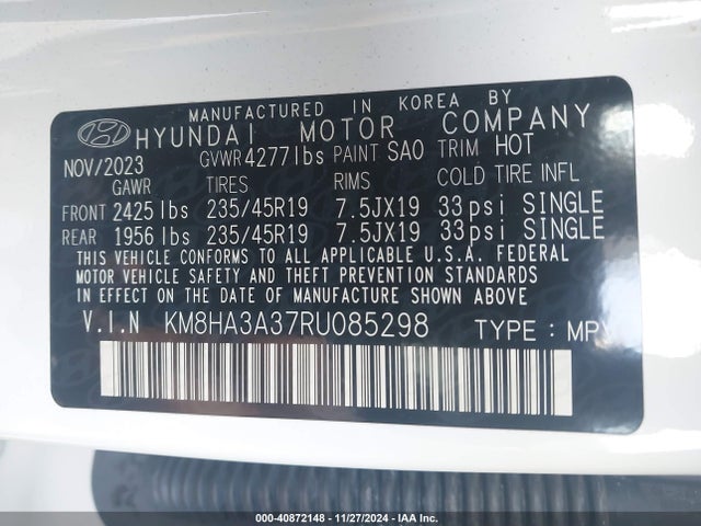 Hyundai Kona N Line 2024 KM8HA3A37RU085298 Image 9