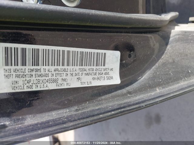 1C4PJLDB1KD455802 Jeep Cherokee Limited Fwd