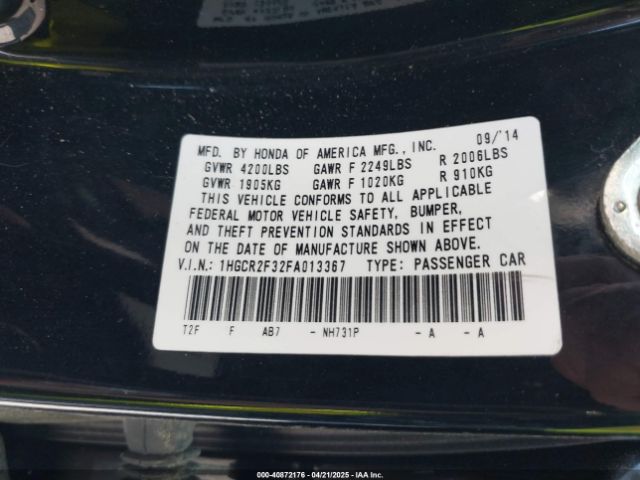 1HGCR2F32FA013367 Honda ACCORD LX