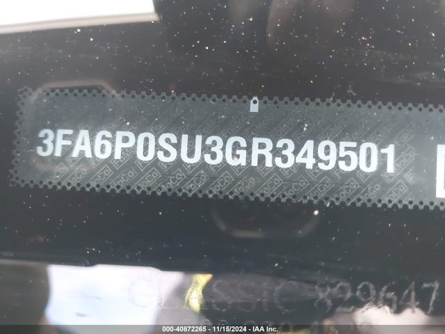 3FA6P0SU3GR349501 Ford Fusion Energi Titanium