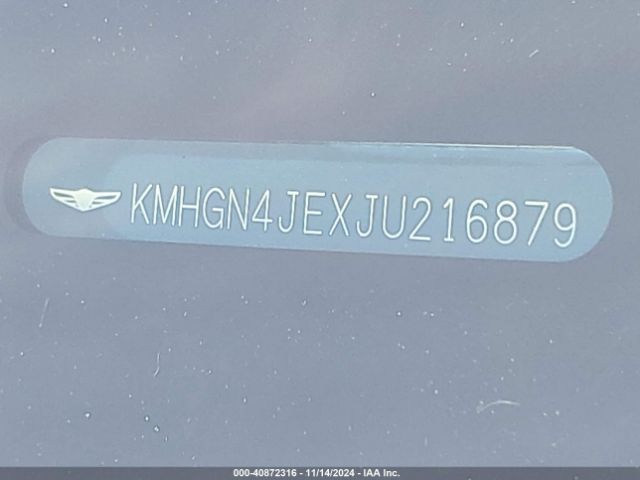 KMHGN4JEXJU216879 Genesis G80 3.8