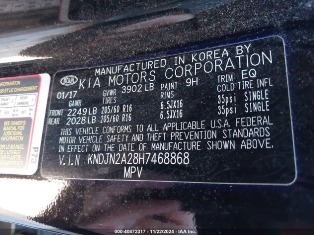 KNDJN2A28H7468868 KIA Soul