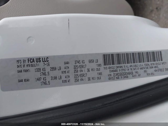 Dodge Grand Caravan American Value Pkg 2016 2C4RDGBG5GR348438 Image 9