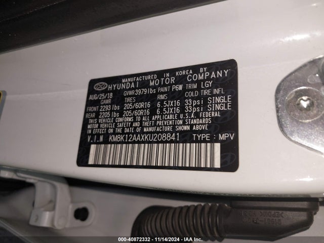 Hyundai Kona Se 2019 KM8K12AAXKU208841 Image 9
