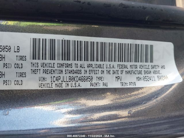 1C4PJLLB0KD466050 Jeep Cherokee Altitude Fwd