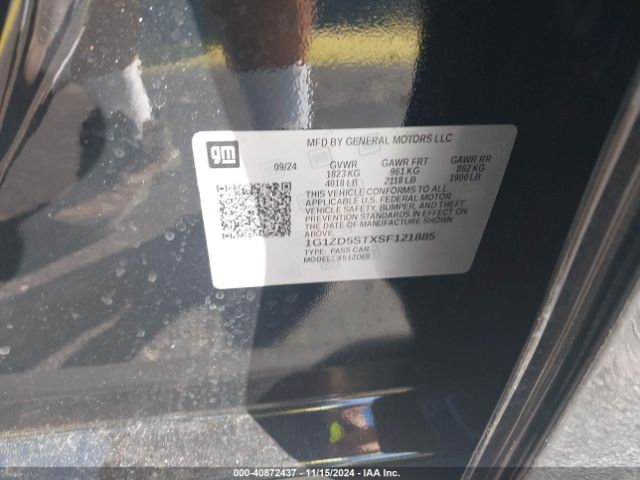 1G1ZD5STXSF121885 Chevrolet Malibu Fwd 1lt