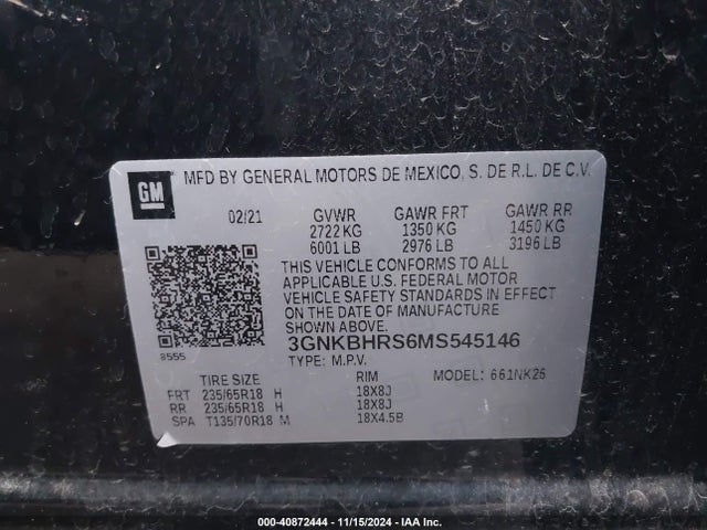 Chevrolet Blazer Awd 2lt 2021 3GNKBHRS6MS545146 Image 9