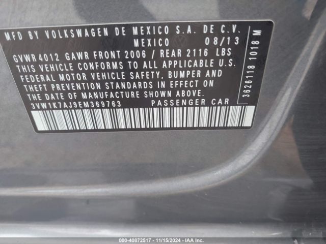 3VW1K7AJ9EM369763 Volkswagen Jetta 2.0l S
