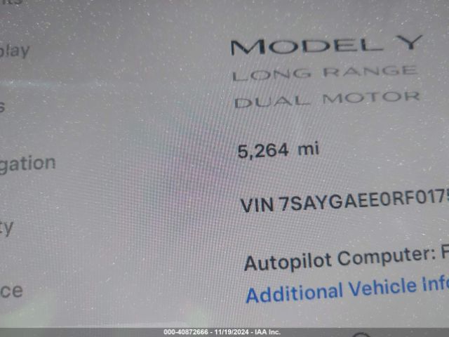 7SAYGAEE0RF017553 Tesla Model Y Long Range Dual Motor All-wheel Drive