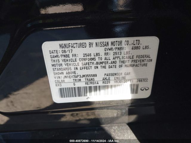 JN1EV7AP3JM355589 Infiniti Q50 3.0t Sport