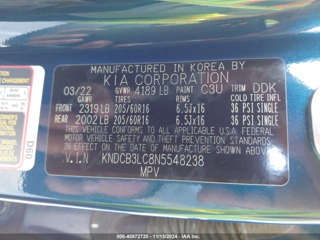 KIA gdi 2022 KNDCB3LC8N5548238 Image 9