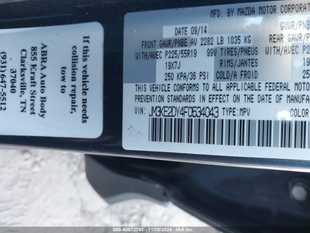 JM3KE2DY4F0534043 Mazda Cx-5 Grand Touring