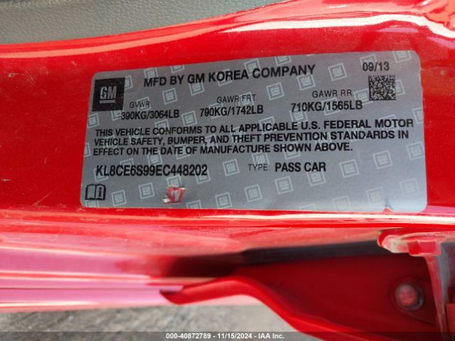 KL8CE6S99EC448202 Chevrolet Spark 2lt Manual