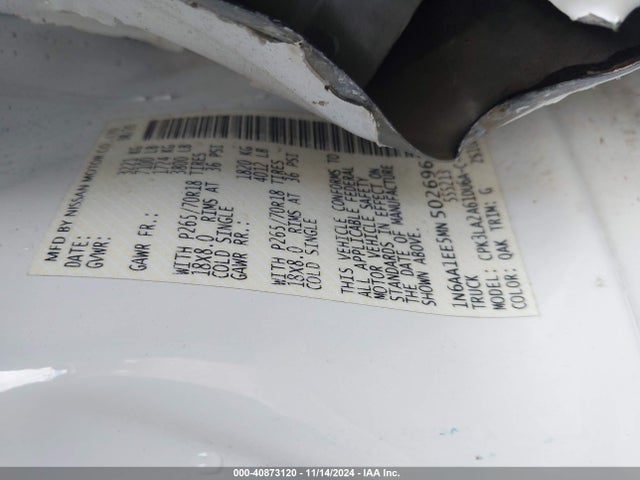 Nissan Titan S 4x2 2021 1N6AA1EE5MN502696 Image 9