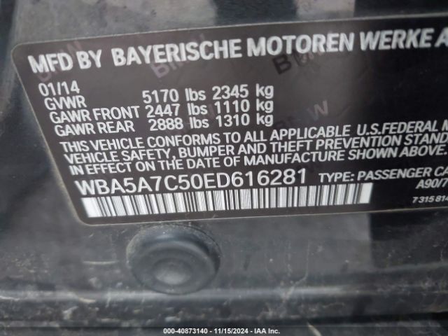 WBA5A7C50ED616281 BMW 528i Xdrive