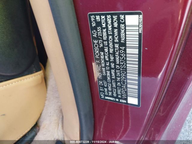 1996 PORSCHE 911 WP0AC2990TS375694 Photo 8