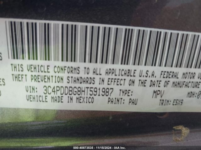 3C4PDDBG8HT591987 Dodge Journey Sxt Awd