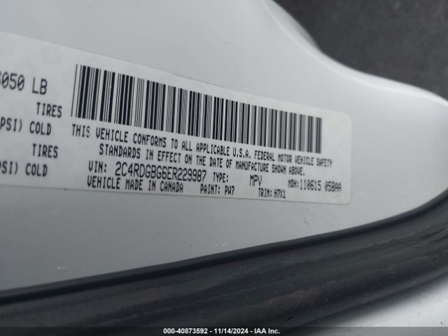2C4RDGBG6ER229987 Dodge Grand Caravan American Value Pkg