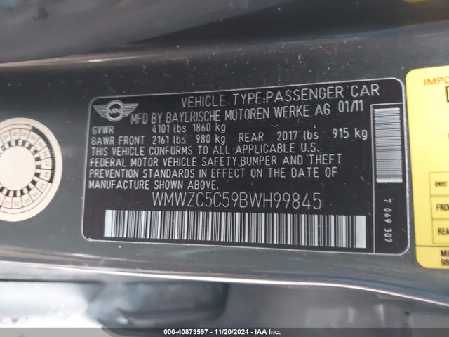 2011 MINI COOPER S COUNTRYMAN WMWZC5C59BWH99845 Photo 8