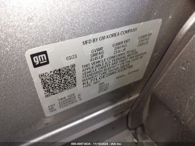 KL77LGE28RC019798 Chevrolet Trax Fwd 1rs