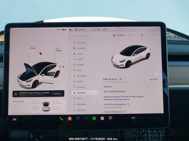 5YJ3E1EA7MF929678 Tesla Model 3 Standard Range Plus Rear-wheel Drive
