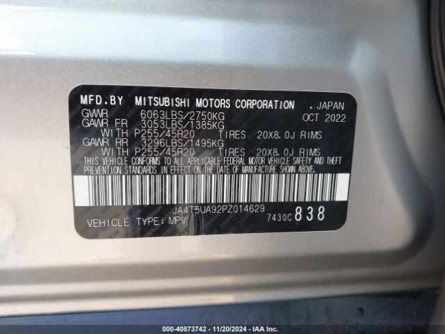 2023 MITSUBISHI OUTLANDER PHEV JA4T5UA92PZ014629 Photo 8