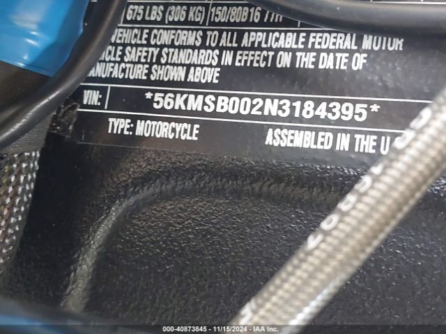 2022 INDIAN MOTORCYCLE CO. SCOUT 56KMSB002N3184395 Photo 9