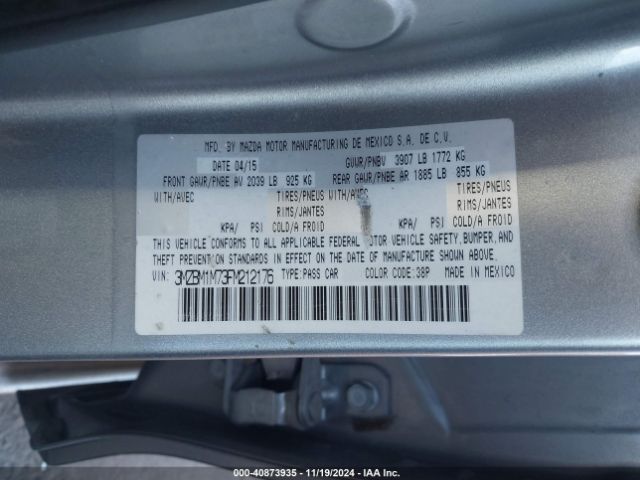 3MZBM1M73FM212176 Mazda Mazda3 I Grand Touring