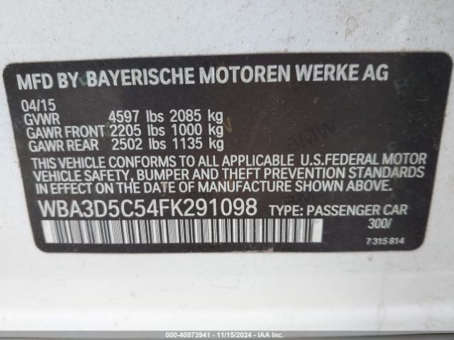 WBA3D5C54FK291098 BMW 328d Xdrive