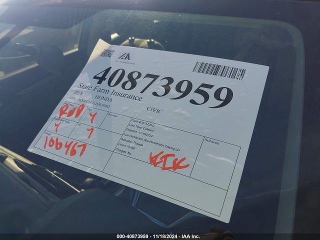 Honda Civic Ex-t 2018 JHMFC1F31JX023092 Image 17